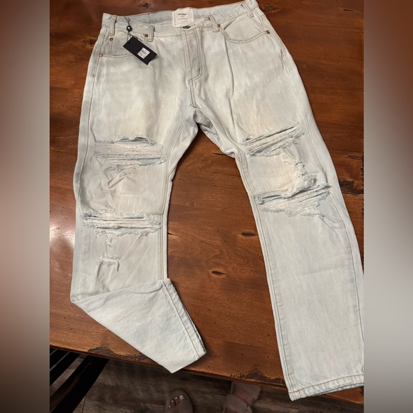 One Teaspoon Denim - One Teaspoon Faded Blue Ripped Skinny Jeans